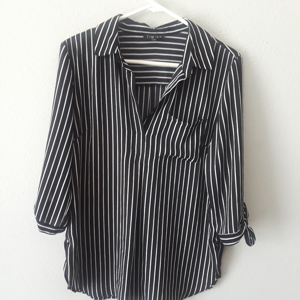 Chiffon stripe top